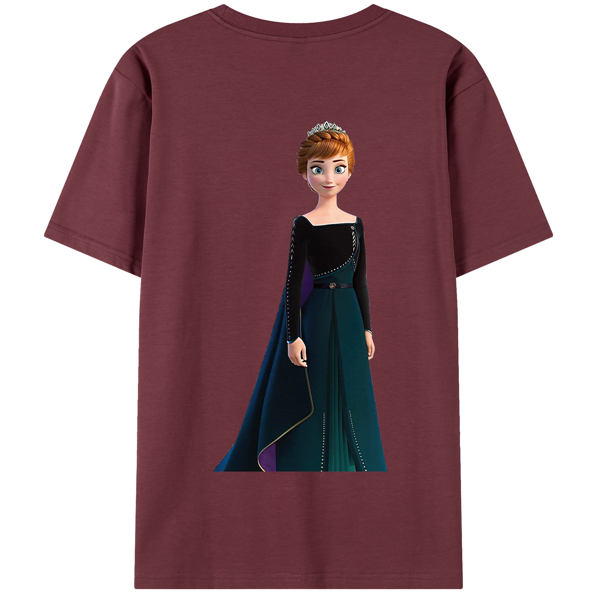（画像用） アナと雪の女王 アンナ エルサ Frozen Anna Elsa 綿100％半袖Tシャツ（背面プリント）